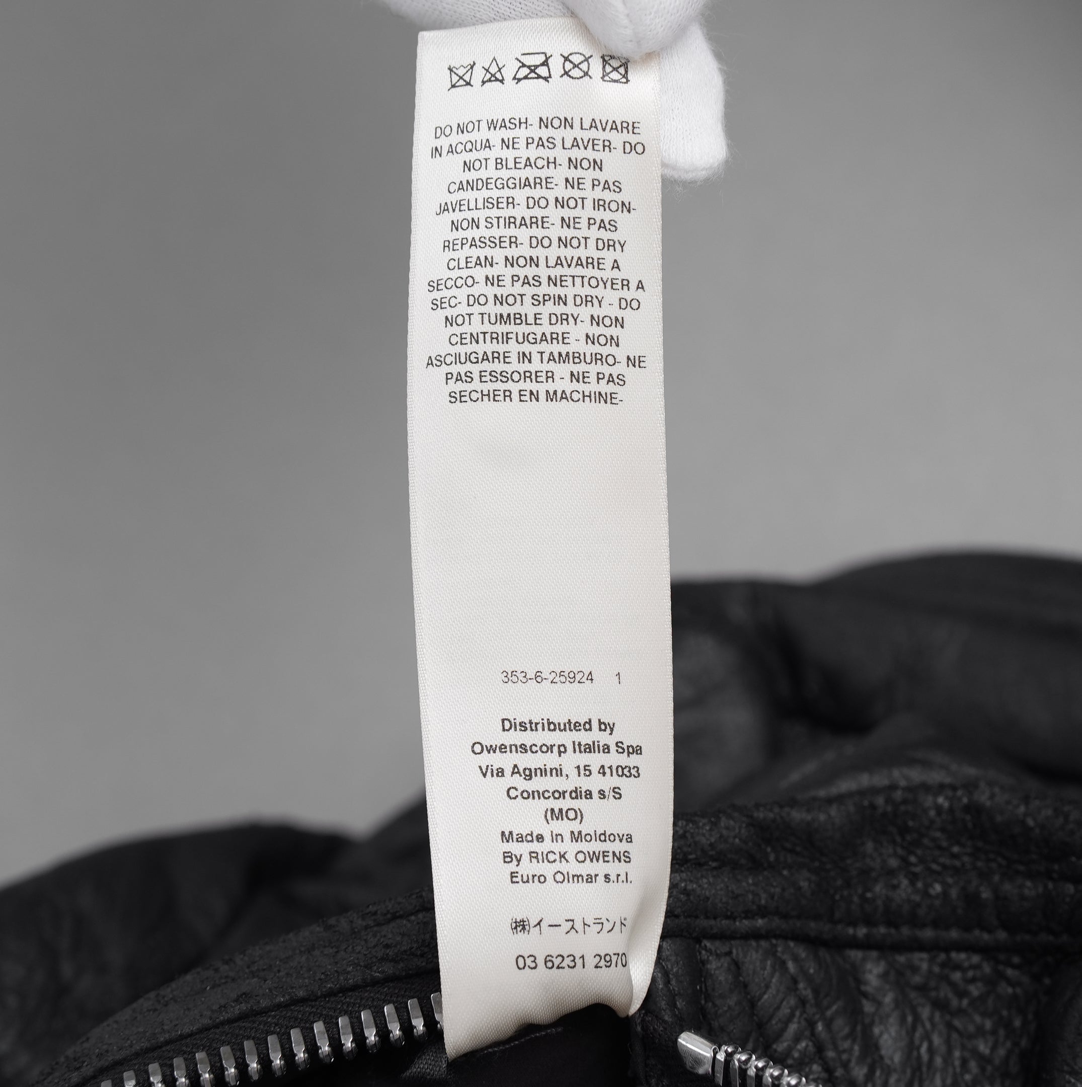 Rick Owens リックオウエンス / 美品 24AW Porterville Leather Cargo Vest レザーカーゴベスト / RU02D6767-LBA / size 48 (BLACK)
