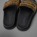 FENDACE フェンダーチェ FENDI×VERSACE コラボ / 22SS ロゴ スライドサンダル / シャワーサンダル /8X8324 / size 36 (23cm) BLACK