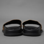 FENDACE フェンダーチェ FENDI×VERSACE コラボ / 22SS ロゴ スライドサンダル / シャワーサンダル /8X8324 / size 36 (23cm) BLACK