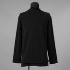 希少 incarnation インカネーション / 美品 24SS F.TERRY High neck L/S Cut Sewn フレンチテリー ハイネック ジップ 長袖Tシャツ / size S (BLACK) 123028-alm
