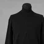 希少 incarnation インカネーション / 美品 24SS F.TERRY High neck L/S Cut Sewn フレンチテリー ハイネック ジップ 長袖Tシャツ / size S (BLACK) 123028-alm