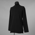 希少 incarnation インカネーション / 美品 24SS F.TERRY High neck L/S Cut Sewn フレンチテリー ハイネック ジップ 長袖Tシャツ / size S (BLACK) 123028-alm