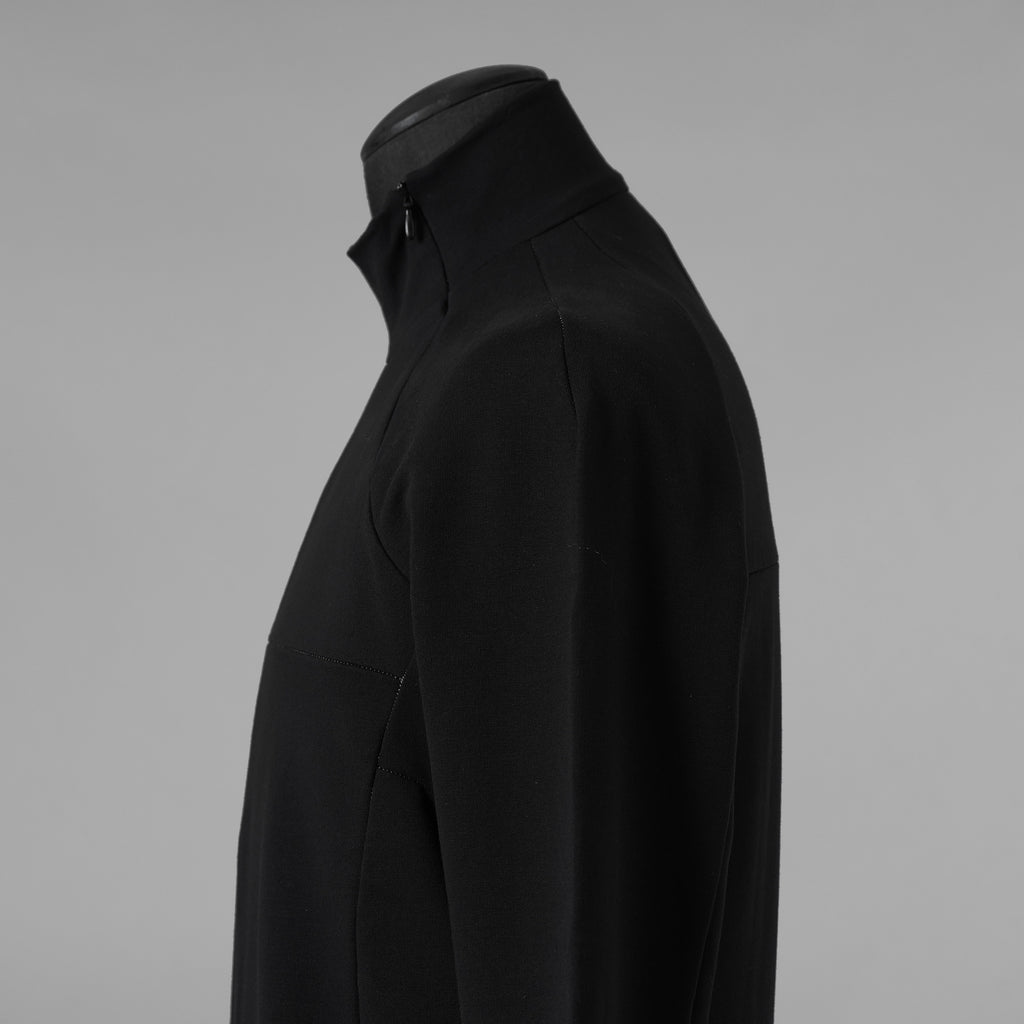 希少 incarnation インカネーション / 美品 24SS F.TERRY High neck L/S Cut Sewn フレンチテリー ハイネック ジップ 長袖Tシャツ / size S (BLACK) 123028-alm