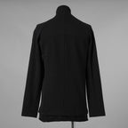 希少 incarnation インカネーション / 美品 24SS F.TERRY High neck L/S Cut Sewn フレンチテリー ハイネック ジップ 長袖Tシャツ / size S (BLACK) 123028-alm