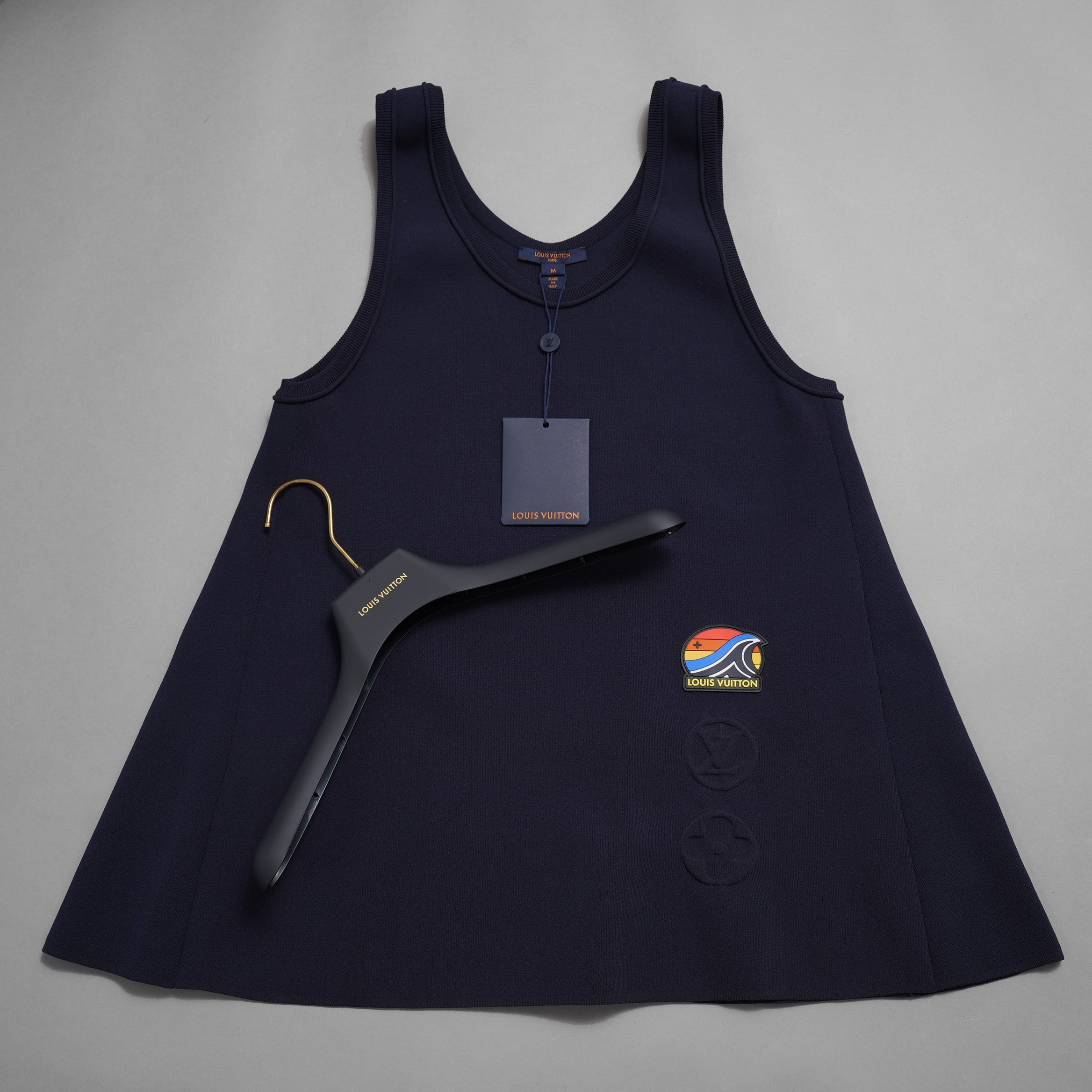 新品 LOUIS VUITTON ルイヴィトン / 22SS LVウェーブウイング タンクトップ / RW222W N70 FNKW06 / size M (NAVY) レディース