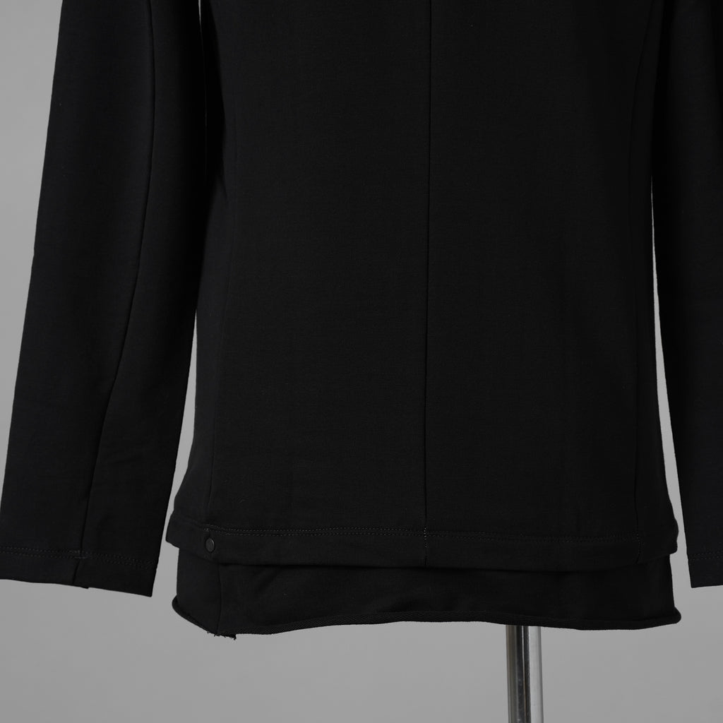希少 incarnation インカネーション / 美品 24SS F.TERRY High neck L/S Cut Sewn フレンチテリー ハイネック ジップ 長袖Tシャツ / size S (BLACK) 123028-alm