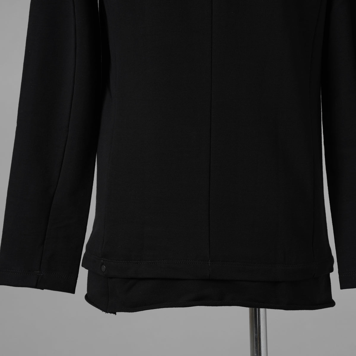 希少 incarnation インカネーション / 美品 24SS F.TERRY High neck L/S Cut Sewn フレンチテリー ハイネック ジップ 長袖Tシャツ / size S (BLACK) 123028-alm