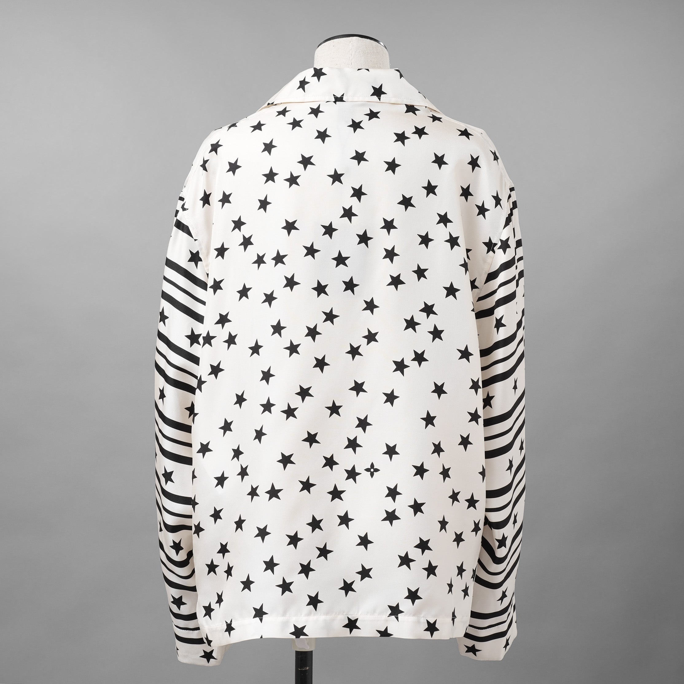LOUIS VUITTON ルイヴィトン / 美品 22SS LVサマー スターダスト シルク パジャマシャツ / 長袖シャツ / RW222 O33 FNBL38 / size 38 (WHITE) レディース