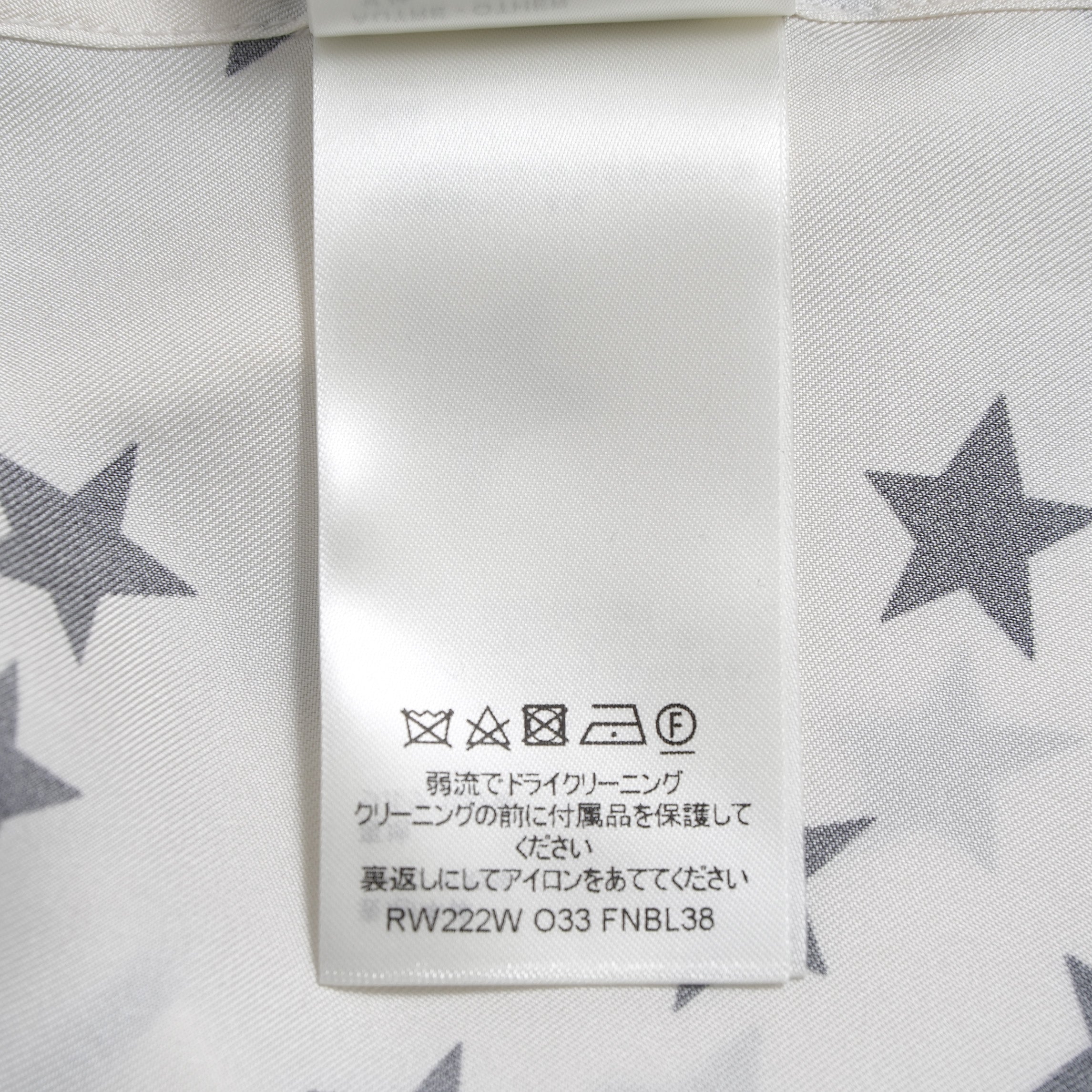 LOUIS VUITTON ルイヴィトン / 美品 22SS LVサマー スターダスト シルク パジャマシャツ / 長袖シャツ / RW222 O33 FNBL38 / size 38 (WHITE) レディース