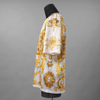 FENDACE フェンダーチェ FENDI×VERSACE コラボ / 美品 22SS ロゴ メッシュ 半袖Tシャツ / FAF649 AKGW / size XS (GOLD)