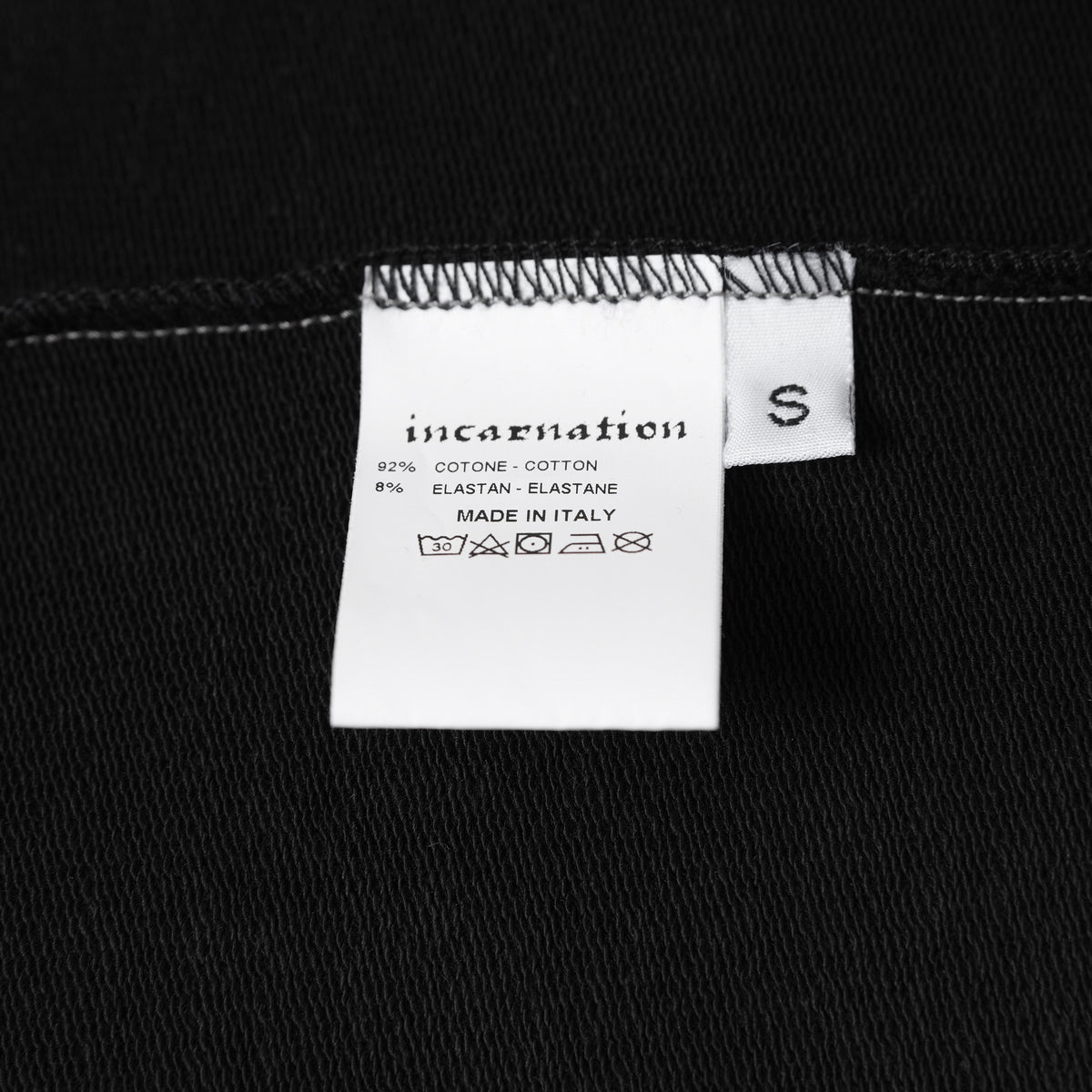 incarnation インカネーション / 美品 24SS F.TERRY Short Sleeve Cut Sewn フレンチテリー 半袖Tシャツ / 85-3510 / size S (BLACK) 123026-alm