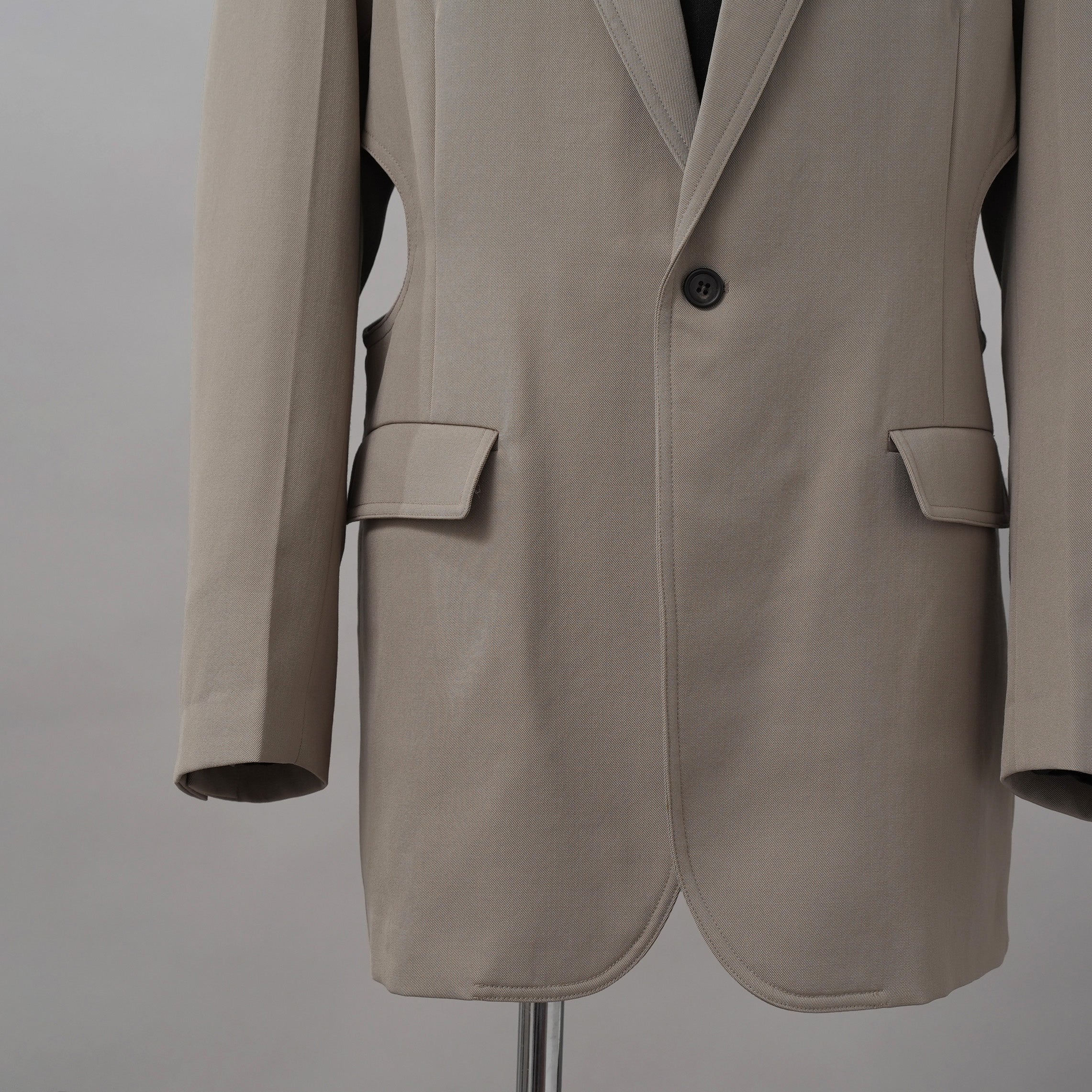 SATORU SASAKI サトル ササキ / 美品 25SS カッティング テーラード ジャケット / FW25M-S2S009-204 / size 46 (GREYGE) 