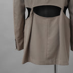 SATORU SASAKI サトル ササキ / 美品 25SS カッティング テーラード ジャケット / FW25M-S2S009-204 / size 46 (GREYGE) 