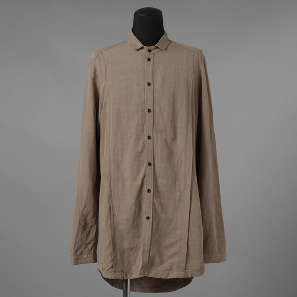 A.F ARTEFACT エーエフ アーティファクト / 21SS CLASSIC LONG SLEEVE SHIRT リネン 長袖シャツ / size 2 (BROWN) 352108-ymu