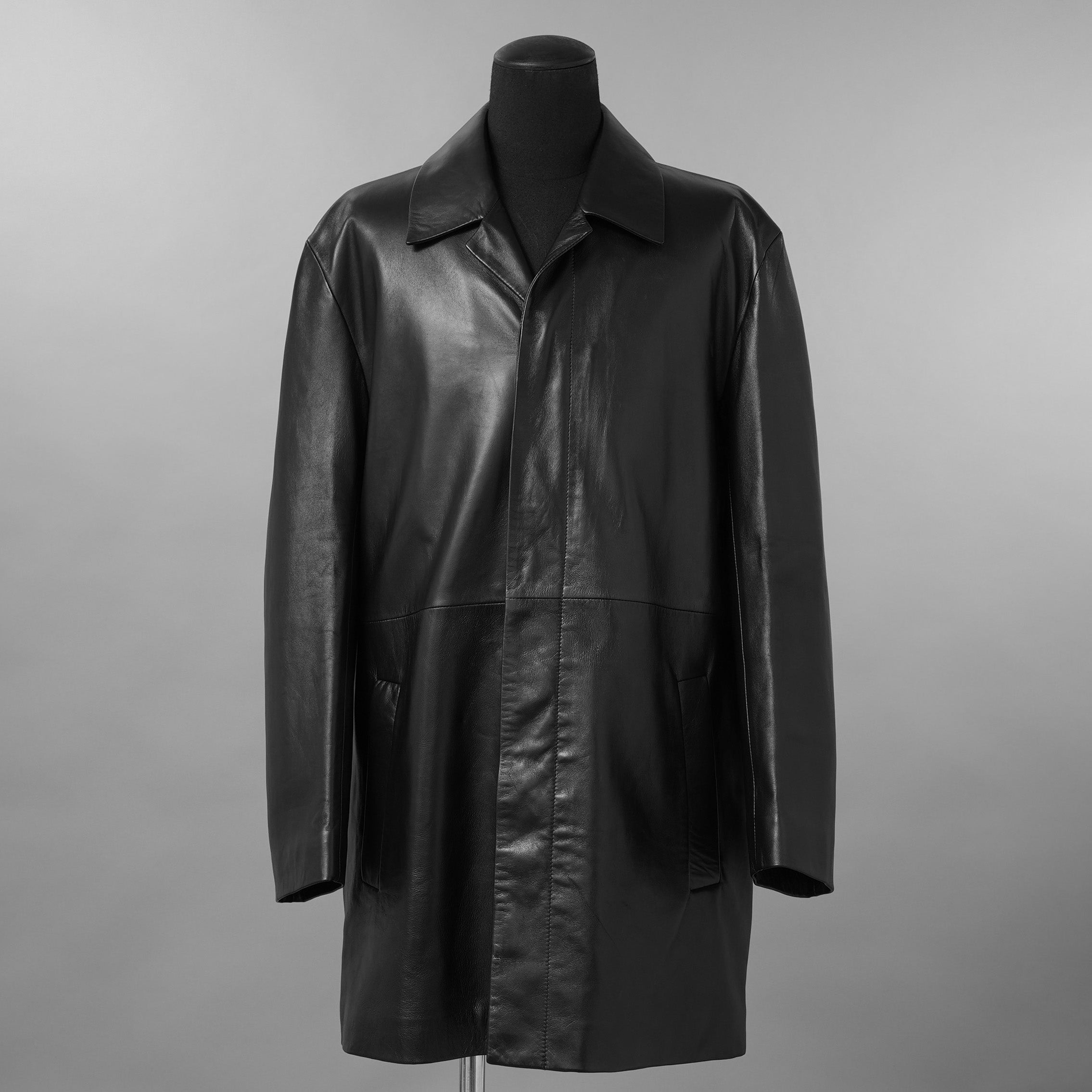 Calvin Klein Studio カルバン クライン スタジオ  / 美品 CK プレミアムライン / ラムレザー ハーフ コート / SP81600320 / size M (BLACK)