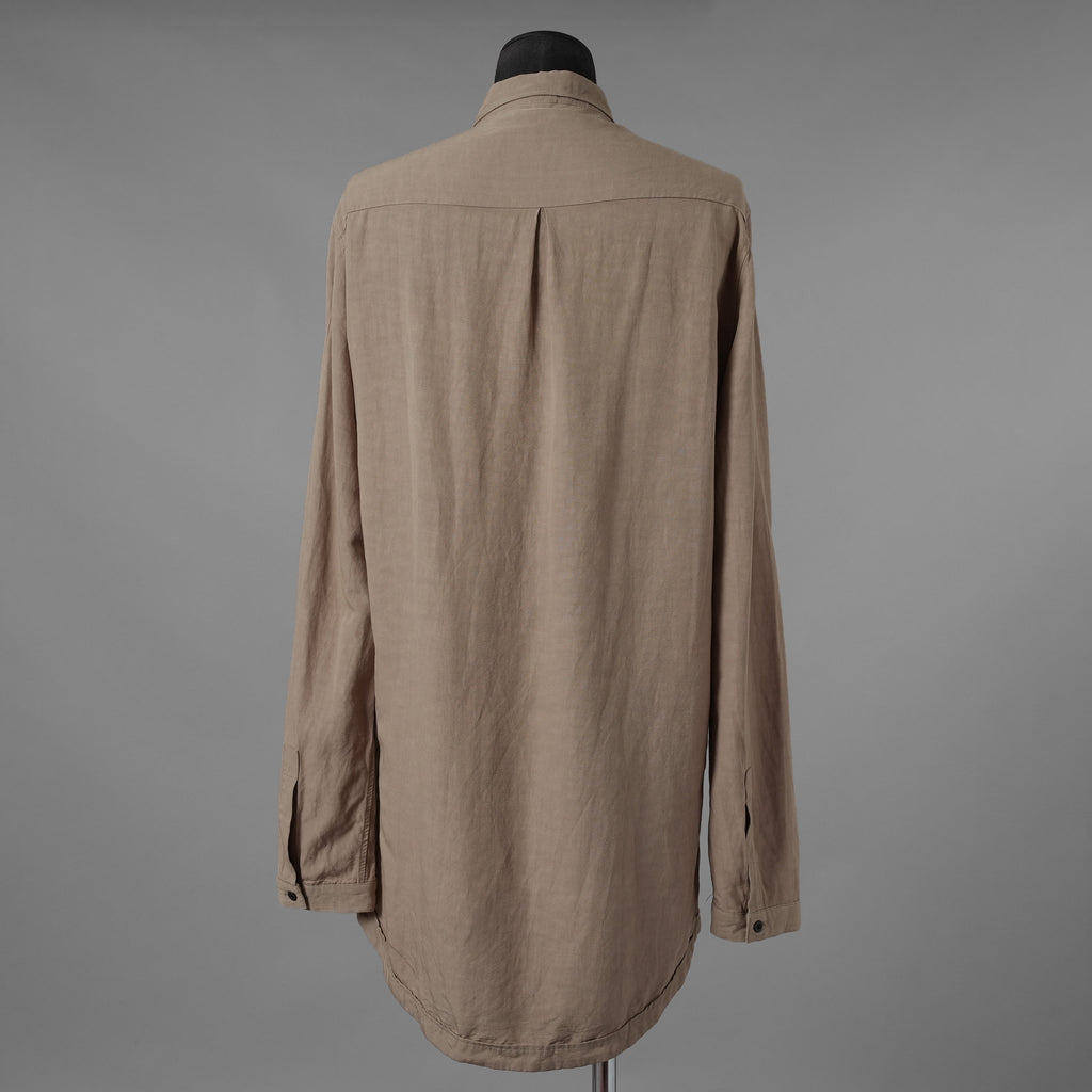 A.F ARTEFACT エーエフ アーティファクト / 21SS CLASSIC LONG SLEEVE SHIRT リネン 長袖シャツ / size 2 (BROWN) 352108-ymu