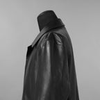 Calvin Klein Studio カルバン クライン スタジオ  / 美品 CK プレミアムライン / ラムレザー ハーフ コート / SP81600320 / size M (BLACK)