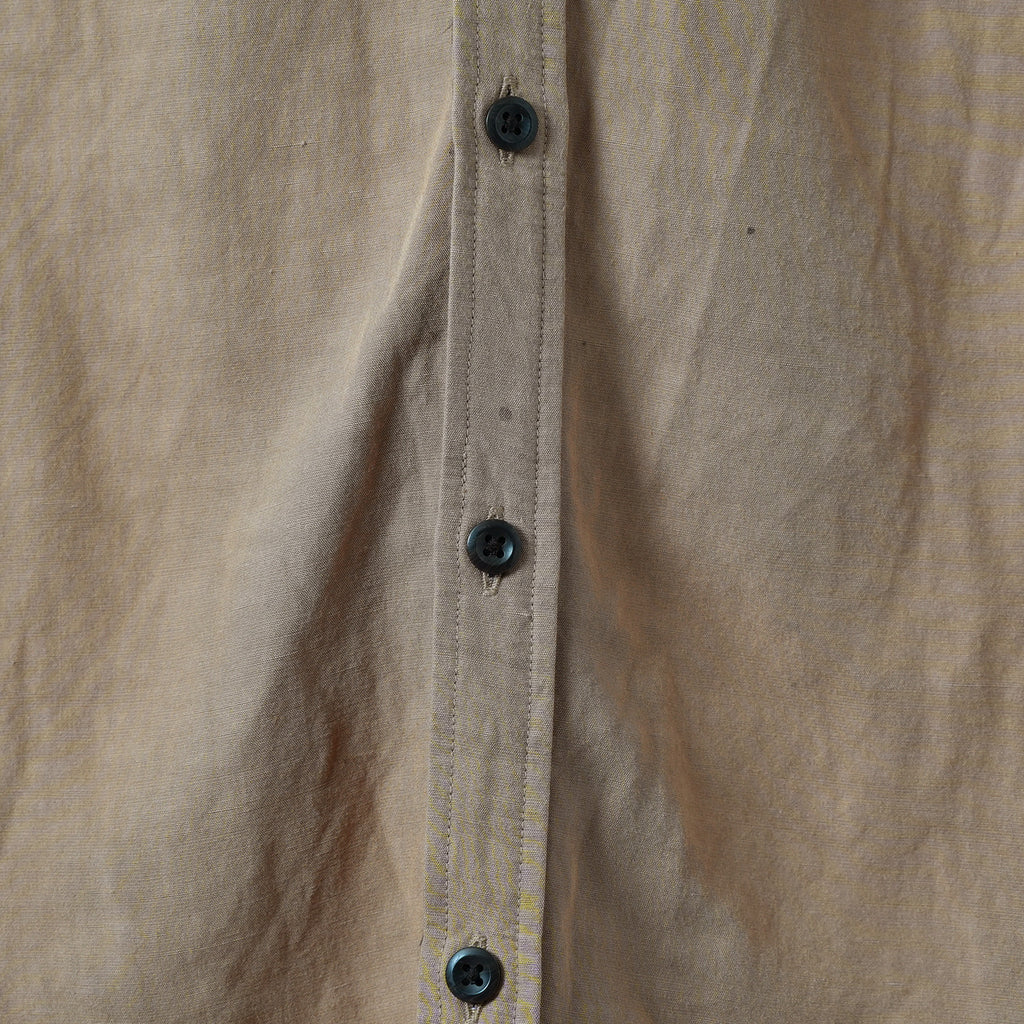 A.F ARTEFACT エーエフ アーティファクト / 21SS CLASSIC LONG SLEEVE SHIRT リネン 長袖シャツ / size 2 (BROWN) 352108-ymu