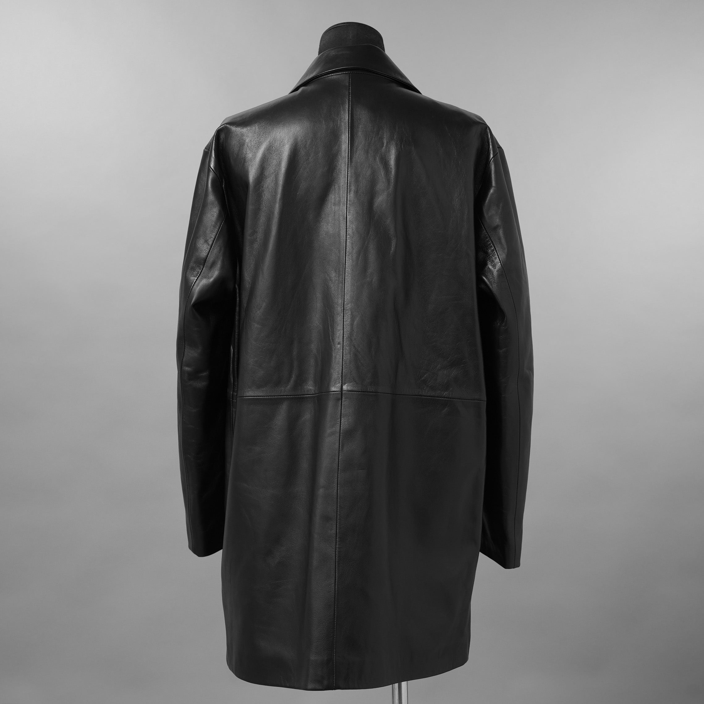 Calvin Klein Studio カルバン クライン スタジオ  / 美品 CK プレミアムライン / ラムレザー ハーフ コート / SP81600320 / size M (BLACK)