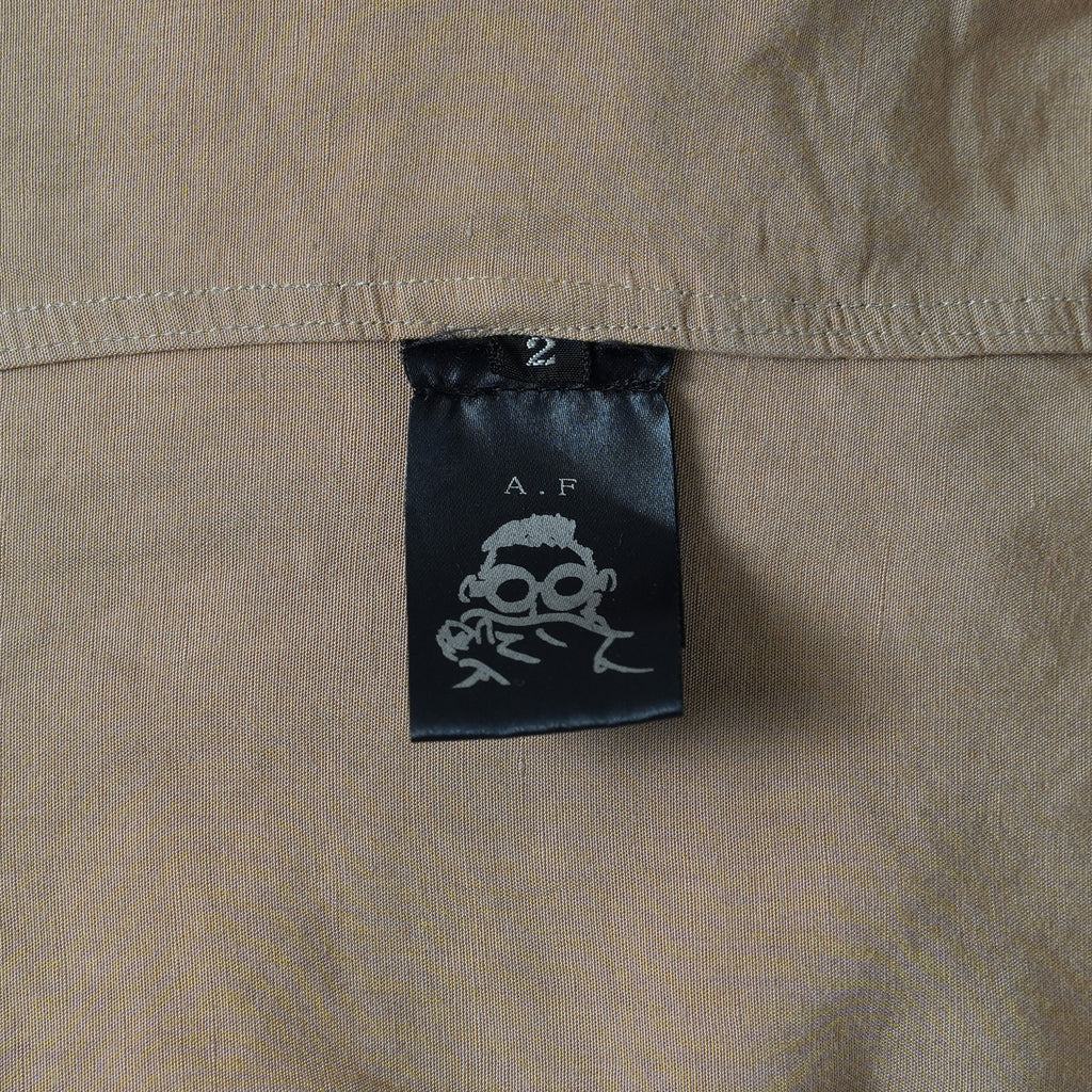 A.F ARTEFACT エーエフ アーティファクト / 21SS CLASSIC LONG SLEEVE SHIRT リネン 長袖シャツ / size 2 (BROWN) 352108-ymu
