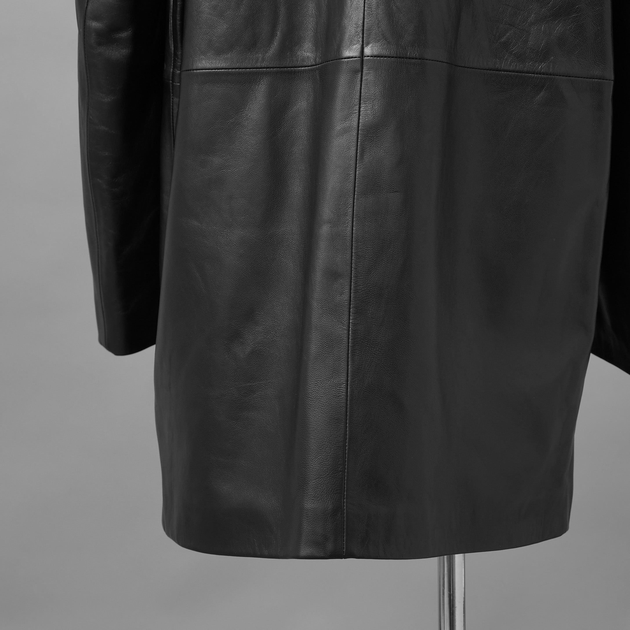 Calvin Klein Studio カルバン クライン スタジオ  / 美品 CK プレミアムライン / ラムレザー ハーフ コート / SP81600320 / size M (BLACK)