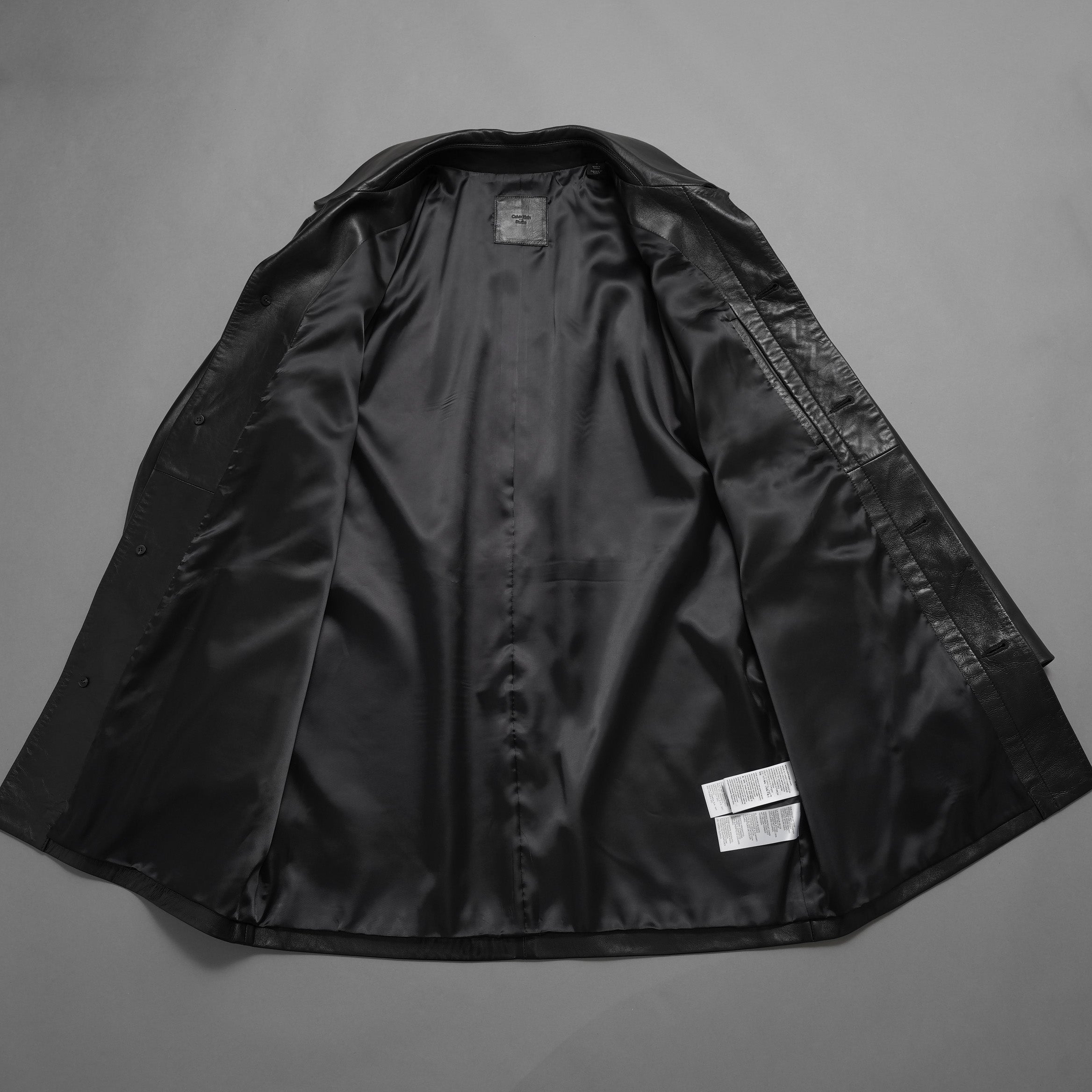 Calvin Klein Studio カルバン クライン スタジオ  / 美品 CK プレミアムライン / ラムレザー ハーフ コート / SP81600320 / size M (BLACK)