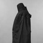 Rick Owens リックオウエンス / 美品 24SS LIDO / FOG POCKET JUMBO CUT-OUT OUTER SHIRT / コーティング カットオフ アウターシャツ / RR01D-3703 SBW / size 46 (BLACK WAX)