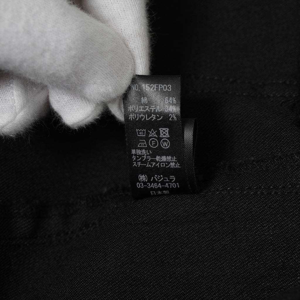bajra バジュラ / 23SS ストレッチスキニー 立体裁断 イージーデニムパンツ / 152FP03 / size 3 (BLACK) 352109-in-ue