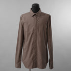 Rick Owens リックオウエンス / 23SS EDFU OFFICE SHIRT オフィスシャツ フライトフロント 長袖シャツ / RU01C4299-P / size 48 (DUST)
