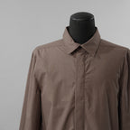 Rick Owens リックオウエンス / 23SS EDFU OFFICE SHIRT オフィスシャツ フライトフロント 長袖シャツ / RU01C4299-P / size 48 (DUST)