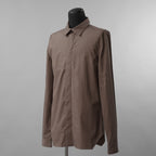 Rick Owens リックオウエンス / 23SS EDFU OFFICE SHIRT オフィスシャツ フライトフロント 長袖シャツ / RU01C4299-P / size 48 (DUST)