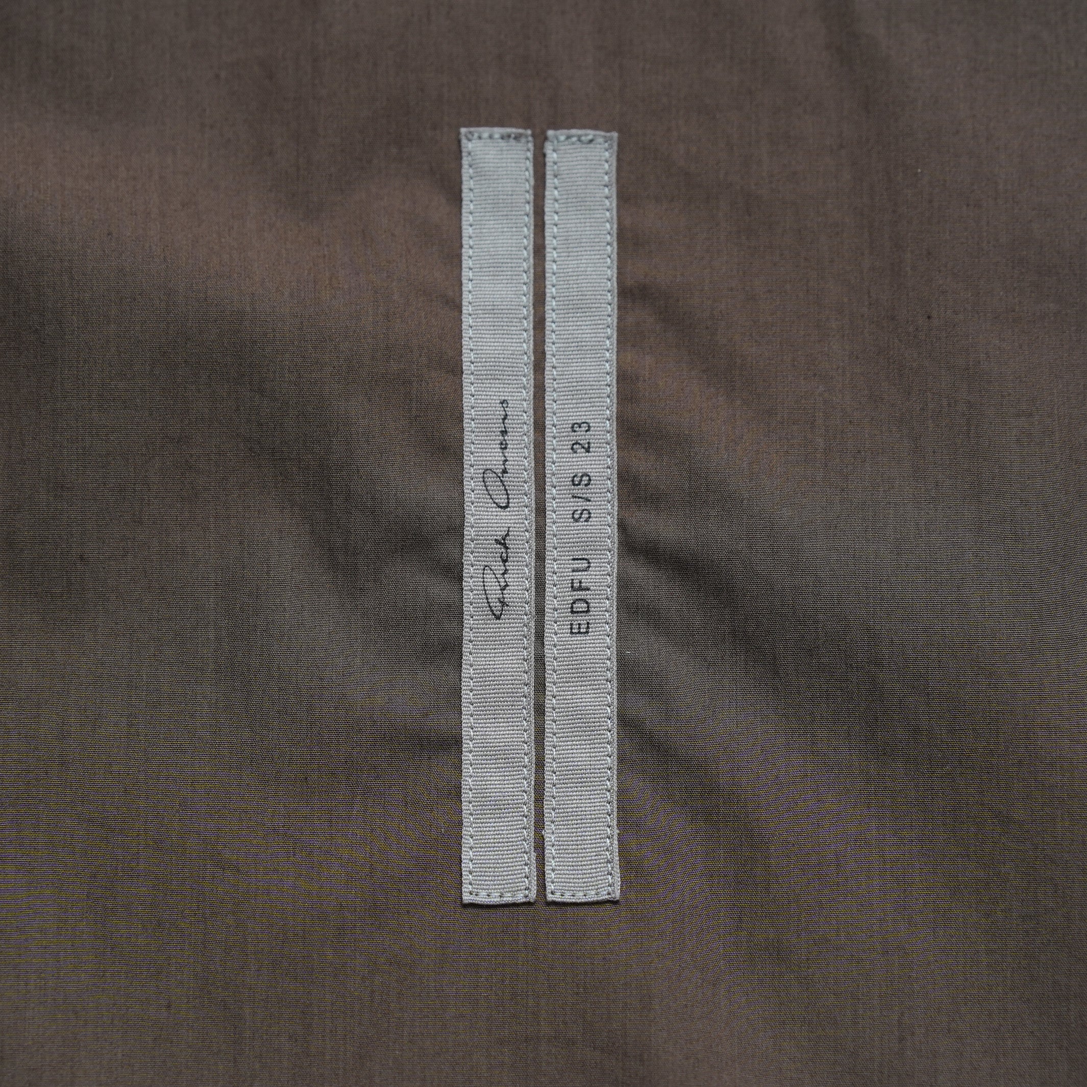 Rick Owens リックオウエンス / 23SS EDFU OFFICE SHIRT オフィスシャツ フライトフロント 長袖シャツ / RU01C4299-P / size 48 (DUST)