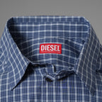 DIESEL ディーゼル / 美品 25SS S-SIMPLY-DLBV 長袖シャツ / A19437 / size 48 (BLUE) 352112-in-ue