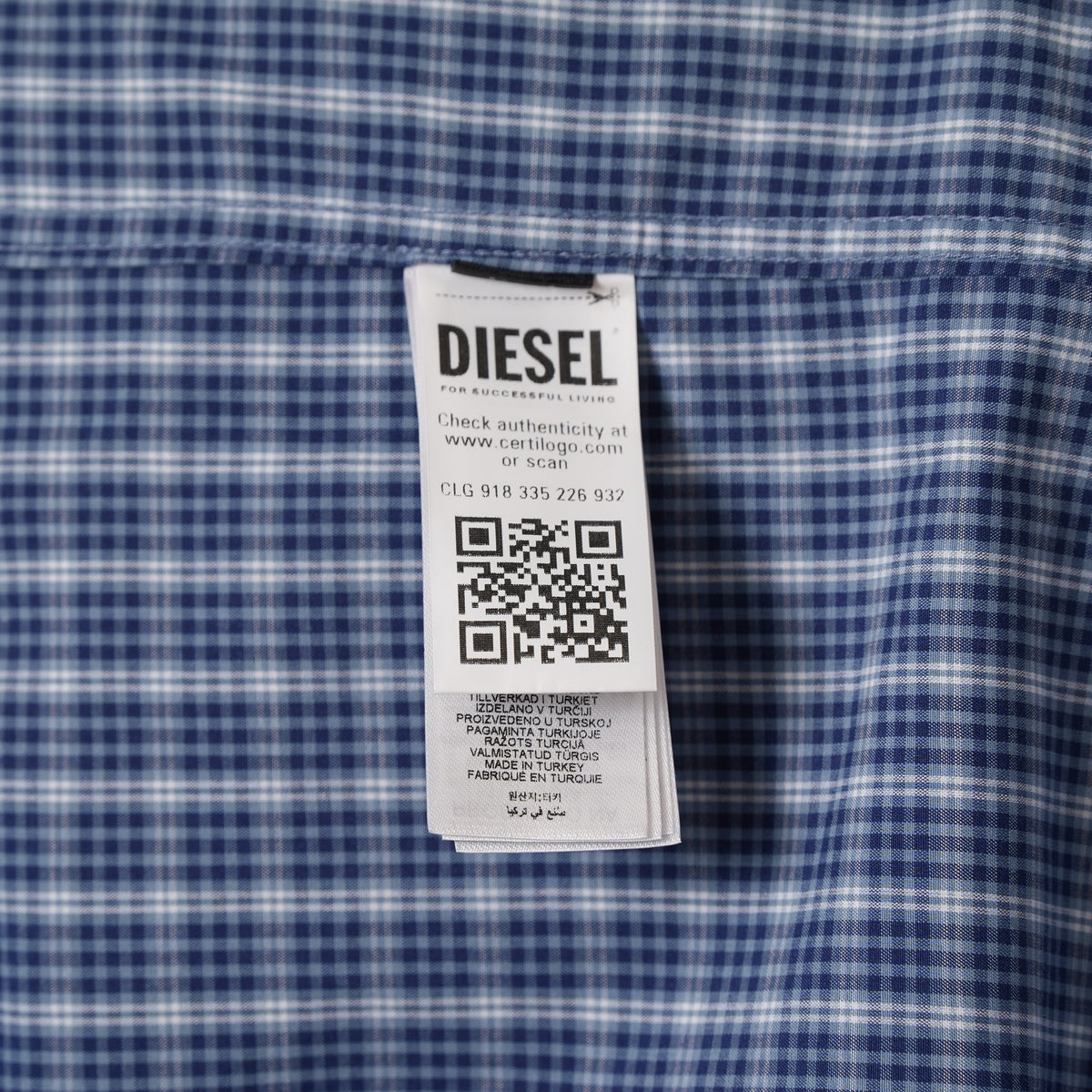 DIESEL ディーゼル / 美品 25SS S-SIMPLY-DLBV 長袖シャツ / A19437 / size 48 (BLUE) 352112-in-ue