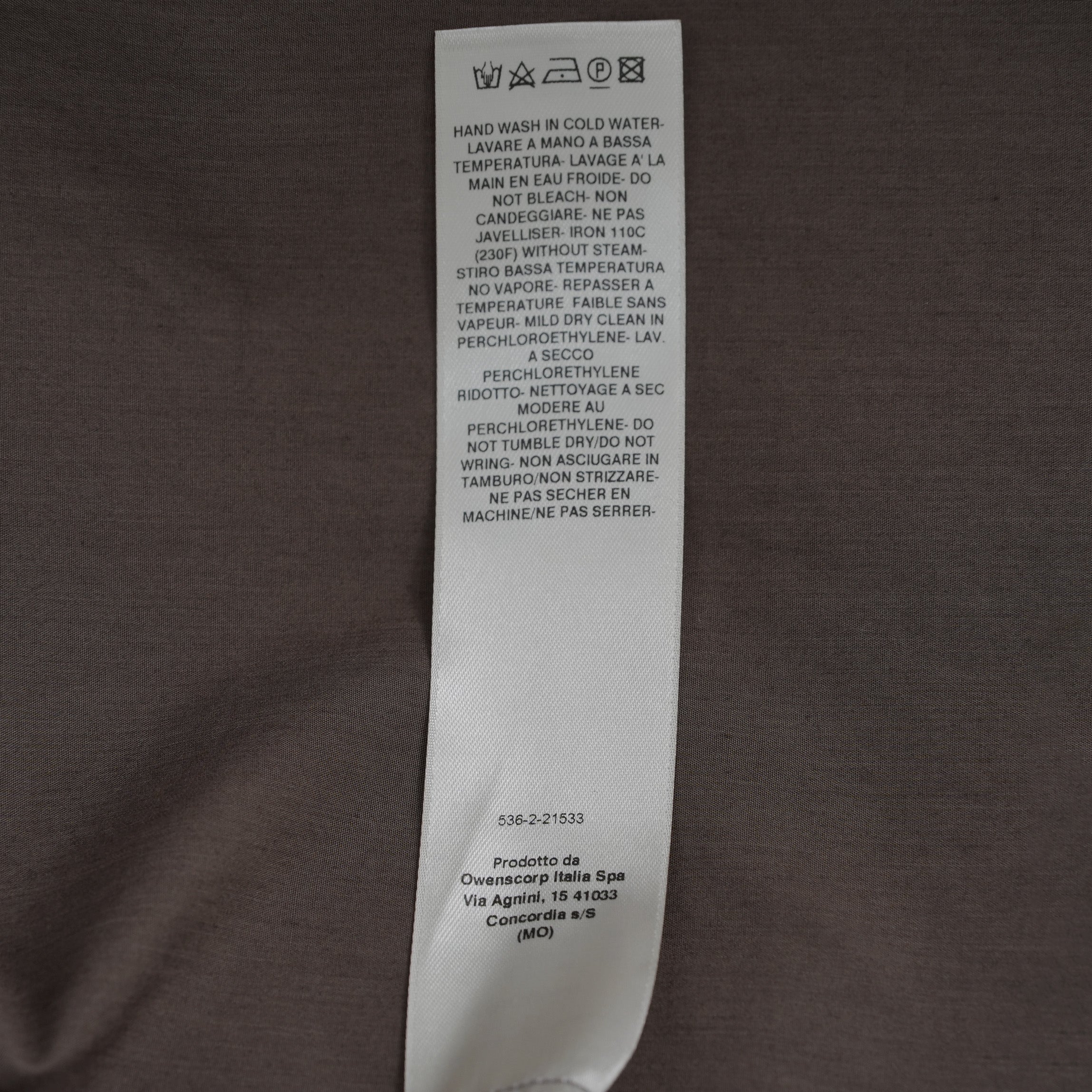 Rick Owens リックオウエンス / 23SS EDFU OFFICE SHIRT オフィスシャツ フライトフロント 長袖シャツ / RU01C4299-P / size 48 (DUST)