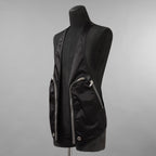 Rick Owens リックオウエンス / 美品 22AW STROBE / Bauhaus Vest バウハウス ベスト / RU02B2763-NBR / size 48 (BLACK)