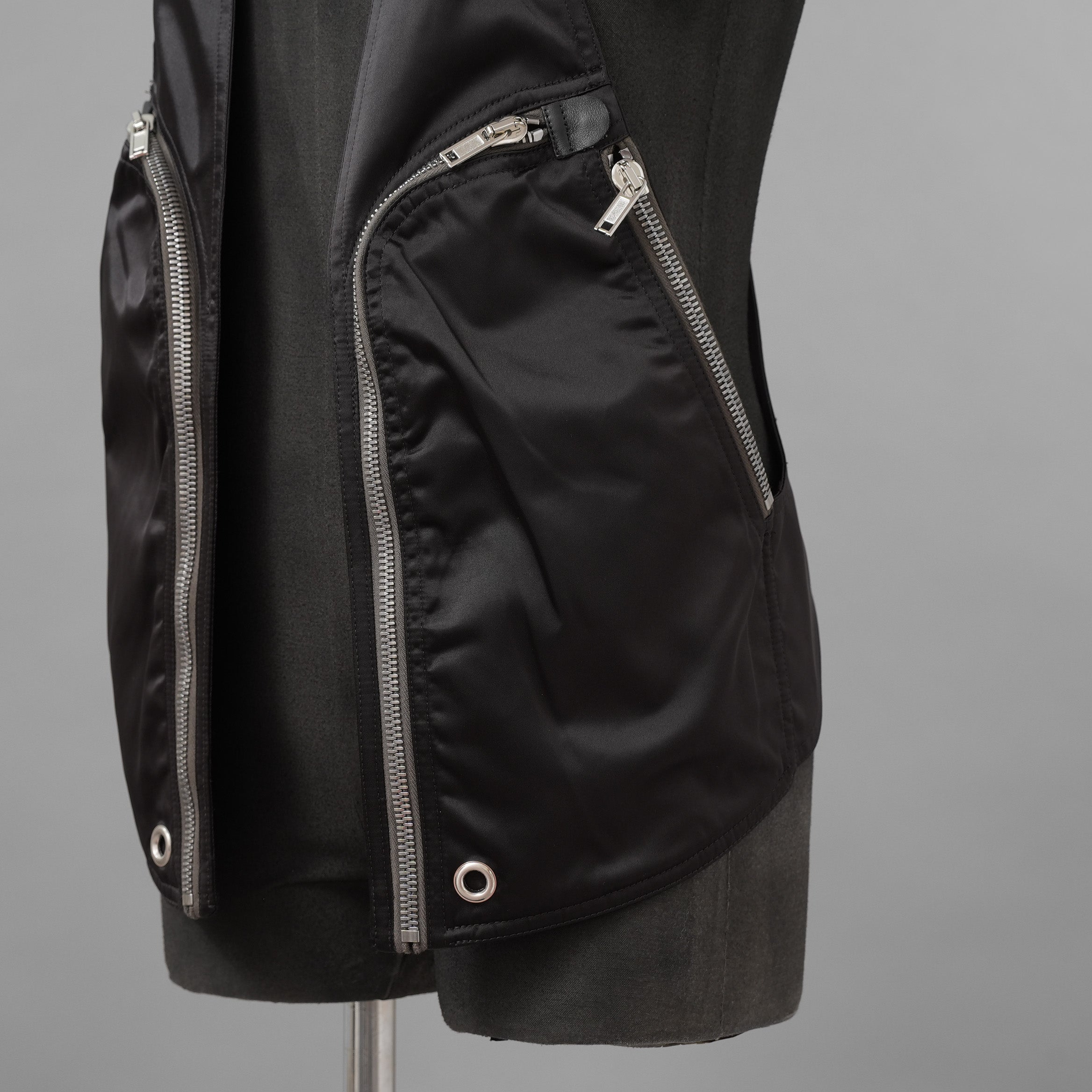 Rick Owens リックオウエンス / 美品 22AW STROBE / Bauhaus Vest バウハウス ベスト / RU02B2763-NBR / size 48 (BLACK)