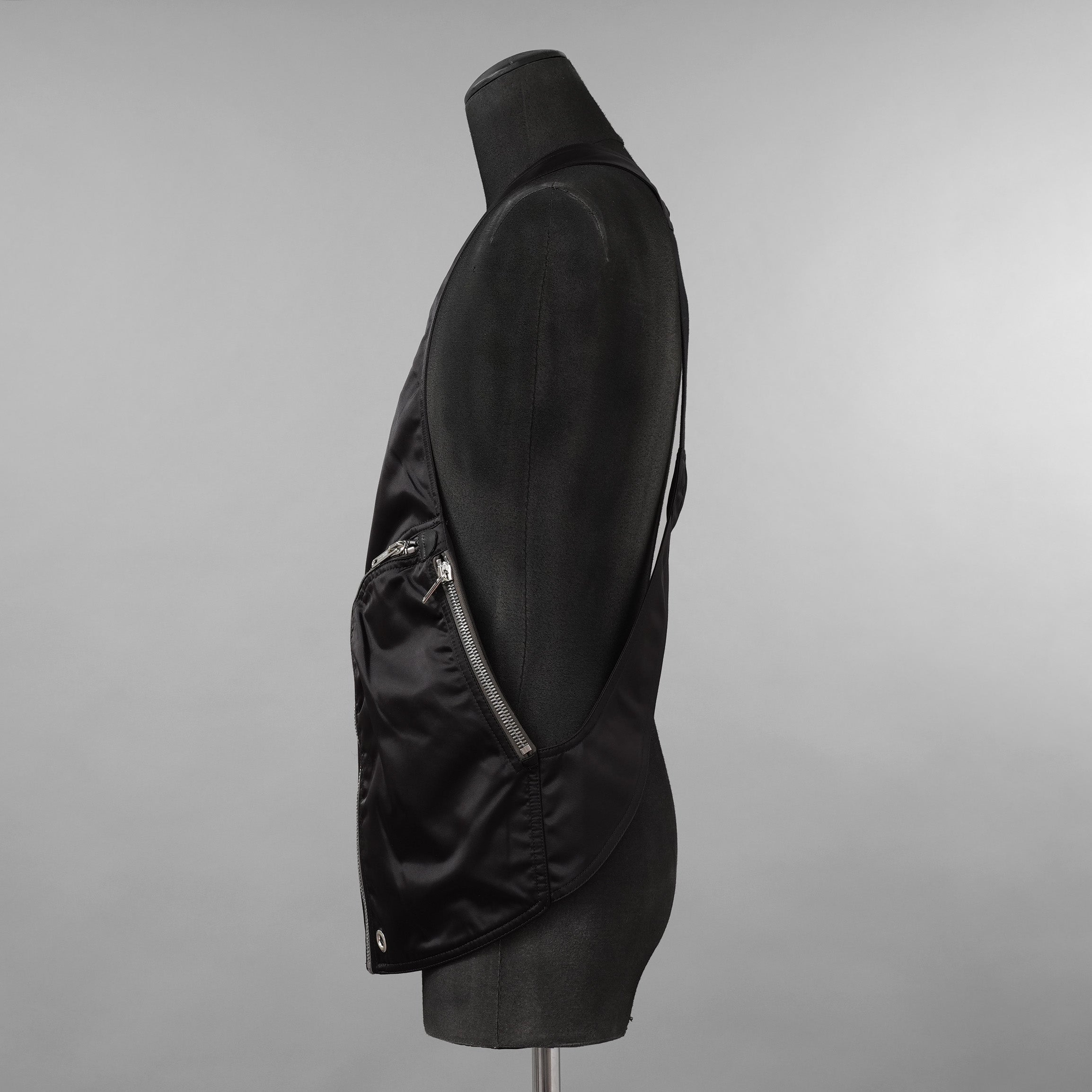 Rick Owens リックオウエンス / 美品 22AW STROBE / Bauhaus Vest バウハウス ベスト / RU02B2763-NBR / size 48 (BLACK)