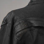 Rick Owens リックオウエンス / 美品 24SS LIDO / FOG POCKET JUMBO CUT-OUT OUTER SHIRT / コーティング カットオフ アウターシャツ / RR01D-3703 SBW / size 46 (BLACK WAX)