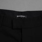 BALMAIN バルマン / 17SS ミッドライズ ストレート パンツ / POHT540D367G / size 44 (BLACK)