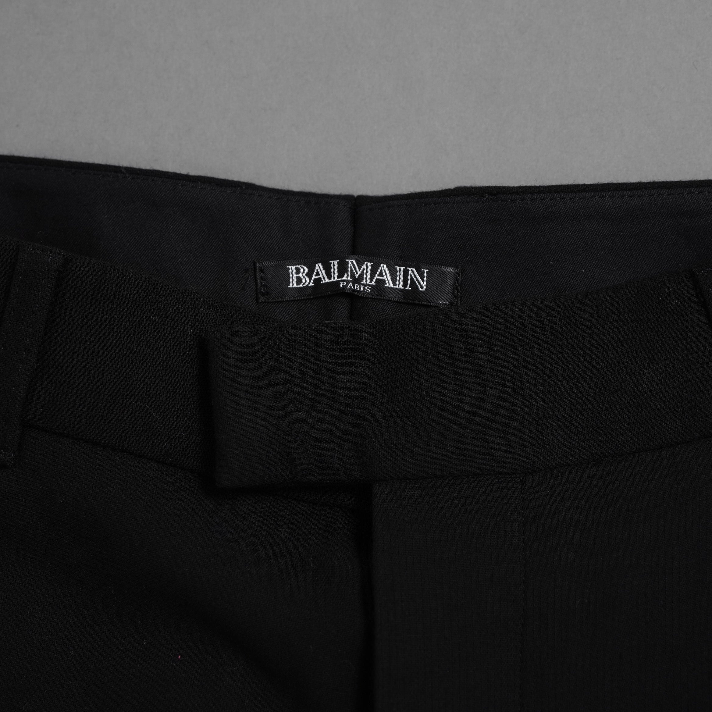 BALMAIN バルマン / 17SS ミッドライズ ストレート パンツ / POHT540D367G / size 44 (BLACK)