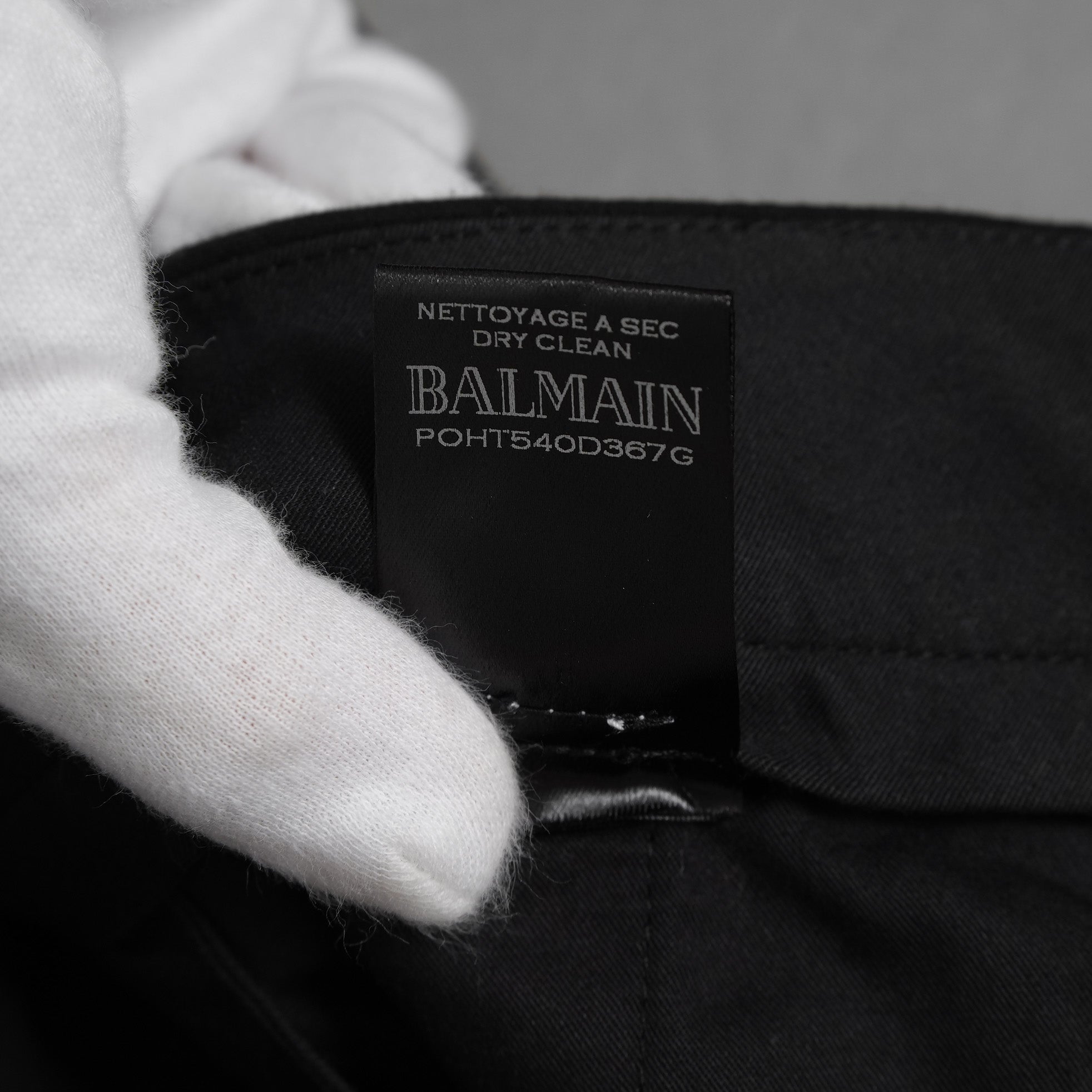 BALMAIN バルマン / 17SS ミッドライズ ストレート パンツ / POHT540D367G / size 44 (BLACK)
