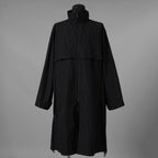 KAZUYUKI KUMAGAI ATTACHMENT カズユキ クマガイ アタッチメント / 20SS 塩縮タスランナイロンタフタ スタンドカラー コート / AC01-211 / size 2 (BLACK) 123032-alm