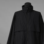 KAZUYUKI KUMAGAI ATTACHMENT カズユキ クマガイ アタッチメント / 20SS 塩縮タスランナイロンタフタ スタンドカラー コート / AC01-211 / size 2 (BLACK) 123032-alm
