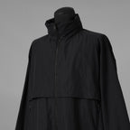 KAZUYUKI KUMAGAI ATTACHMENT カズユキ クマガイ アタッチメント / 20SS 塩縮タスランナイロンタフタ スタンドカラー コート / AC01-211 / size 2 (BLACK) 123032-alm