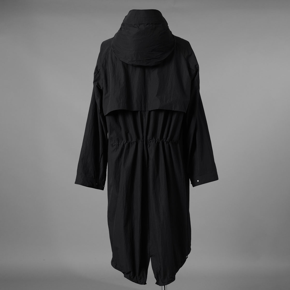 KAZUYUKI KUMAGAI ATTACHMENT カズユキ クマガイ アタッチメント / 20SS 塩縮タスランナイロンタフタ スタンドカラー コート / AC01-211 / size 2 (BLACK) 123032-alm