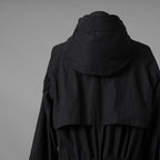 KAZUYUKI KUMAGAI ATTACHMENT カズユキ クマガイ アタッチメント / 20SS 塩縮タスランナイロンタフタ スタンドカラー コート / AC01-211 / size 2 (BLACK) 123032-alm