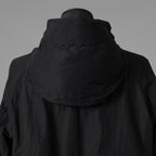 KAZUYUKI KUMAGAI ATTACHMENT カズユキ クマガイ アタッチメント / 20SS 塩縮タスランナイロンタフタ スタンドカラー コート / AC01-211 / size 2 (BLACK) 123032-alm