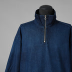 DIESEL ディーゼル / 美品 24AW D-FLOW-FSE ハーフジップ デニム プルオーバーシャツ 長袖シャツ / P01375 / size XS (INDIGO) 352116-in-ue