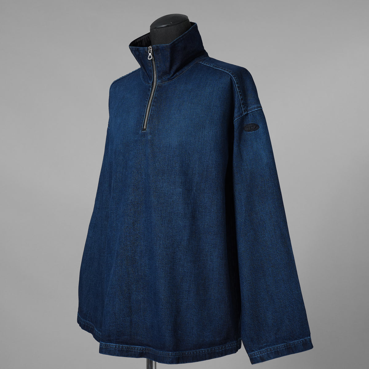 DIESEL ディーゼル / 美品 24AW D-FLOW-FSE ハーフジップ デニム プルオーバーシャツ 長袖シャツ / P01375 / size XS (INDIGO) 352116-in-ue